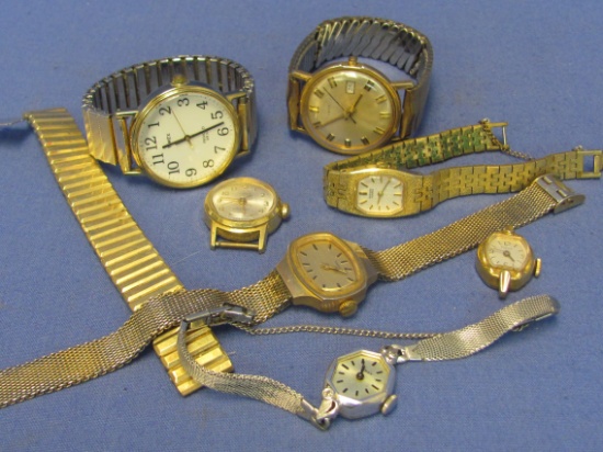 Watches for Parts or Repair – Most Timex – 1 Seiko – 1 missing crystal – Not running