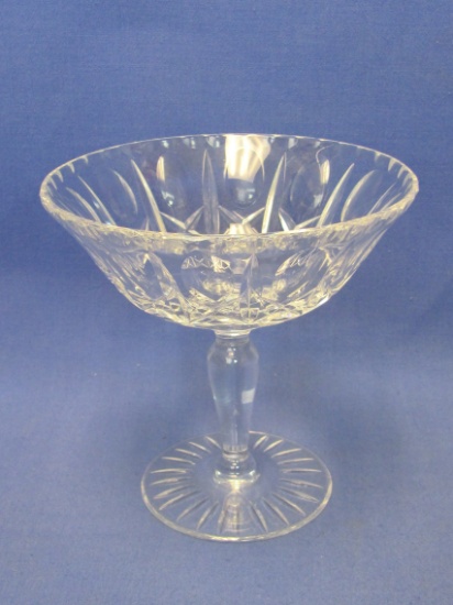 Crystal Compote – Notched Edge – Unknown Maker – 5 3/4” tall – Very good condition