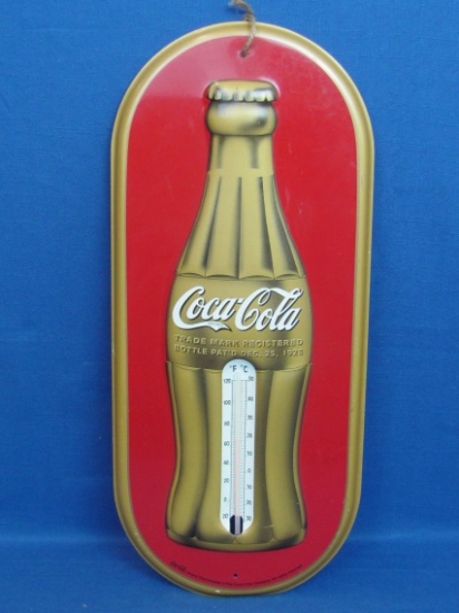 Metal Thermometer “Coca-Cola” - 16” long – 7 1/4” wide – Good condition