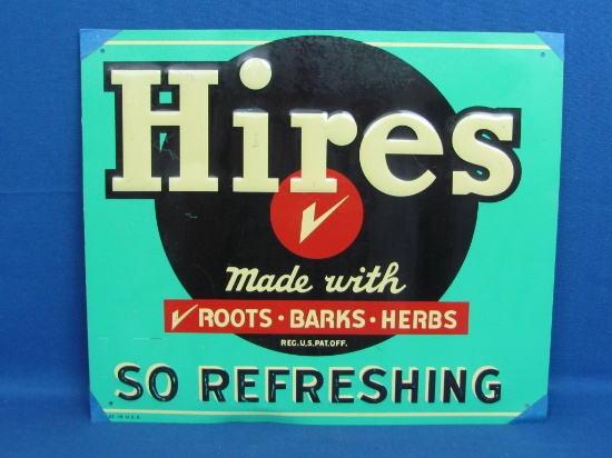 Metal Sign “Hires made with Roots – Barks – Herbs – So Refreshing” - 14” x 12”