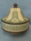 Vintage Art Deco Painted Glass Ceiling Light Fixture Appx 9 1/2” Tall x 8 “ DIA at Drum