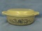 Vintage Pyrex  1 ½ Quart Oval Covered Casserole w/ Matching Opaque Pyrex Lid