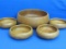 Teak Wood Bowl Set – Large Bowl is 10” & 4 smaller bowls are 5 1/2” - Made in Thailand