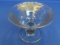 Glass Compote w Silver Overlay – Blossom Time by Silver City – 6 1/4” in diameter