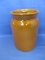 Covered Jar – Brown Stoneware – Made in England – Stands 6 1/2” Tall X 4 1/4” DIA