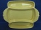 Vintage USA Pottery Snacks & Relish Dish 11” Lx 9 1/4” W X 1 1/2” Deep