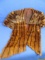 Vintage Mink Stole – Dyed? --Vivid Russet color. Fur is shiny – Lined in Maroon Fabric w Hook & eye