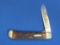 Western Folding Pocket Knife – S-693 – Raccoons on Blade – 7 1/2” long open – Made in USA