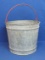 Galvanized Metal Pail/Bucket – Handle had been painted red – 8 3/4” tall
