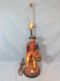 Vintage Revolutionary War Colonial Soldier Table Lamp – Tested & working – No shade – 19 3/4”T w/o h