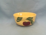 Watt Ware #7 Pottery Small Mixing Bowl – Crazing Lines – Stains – 7 3/4” D