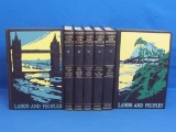 Set of 7 “Lands and Peoples” Hardcover Books – 1964 – Published by Grolier