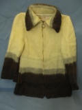 Vintage Icelandic Wool Jacket – Lined – Zipper Closure –Vaka Sauaroki Made in Iceland 100% Wool