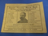 Vintage Military Band Music: Sousa's Favorite March Book 7” W x 5” T - Paper