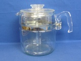 Pyrex Flameware 9 Cup Coffee Maker – Percolator – Complete – Very good condition