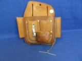 Sears Craftsman Top Grain Leather Tool Belt 9” T x 9 1/2” W
