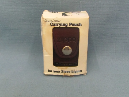 Zippo Lighter Leather Carrying Pouch – Belt Clip-on – Box is Damaged/Stained