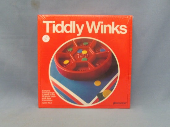 1978 Pressman Tiddly Winks Toy Game – Sealed – Box is 9 ¾ x 9 ¾ Inches
