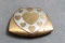 Vintage Elgin American Goldtone Compact Heart Design