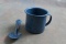 Vintage Graniteware Coffee Mug & Spoon