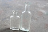 (2) Antique Medicine Bottles KEMP'S BALSAM Sample Size & Foley & Co. Aqua