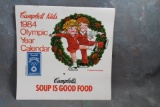1984 Campbell Kids OLYMPIC YEAR CALENDAR Official Soup Winter Olympics