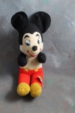 Vintage 1950's Disney Mickey Mouse Stuffed Toy Walt Disney Character