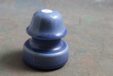 Vintage Blue Porcelain Electrical Insulator