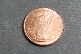 Golden State Mint .999 1 oz Fine Copper Walking Liberty Dollar Coin