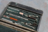 Vintage CHARVOS No. 674 Engineering Drafting Tool Set in Case