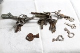 Old Lot of Miscellaneous Keys, Cabinet, Barrel, Safe Deposit Box, Postal Boxes
