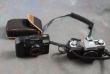 2 Vintage 35mm Cameras Minolta XG7 and Canon Sure Shot
