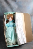 1987 Edna Hibel ALICE Porcelain Doll in Box COA with Stand 16
