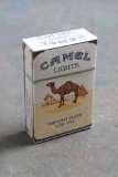 Vintage Camel Lights Cigarette Hard Pack Sealed Cellophane with Camel Cash
