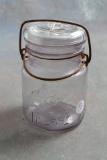 Vintage BALL Pint Bale Handle LAVENDER GLASS Fruit Jar Number 1
