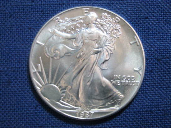 1987 Silver Eagle Coin – 1oz. Fine Silver – As shown