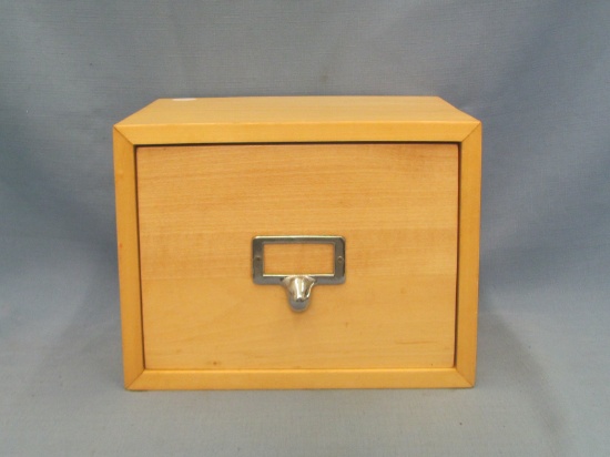 Wood Photograph File Box – 4x6 Pictures – Holds 224 Pictures – 7 ¼ x 8 3/4” - 6 ¾ H