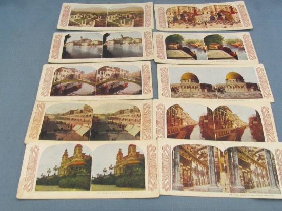 Stereoview Cards (23) – International - Mostly France & Italy – Some Wear – Lightly Soiled