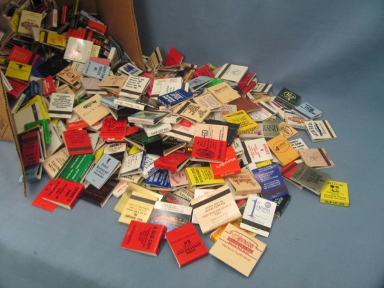 Wide Variety of Matchbooks – Unused – Box is Almost Full – 11 7/8” x 18”