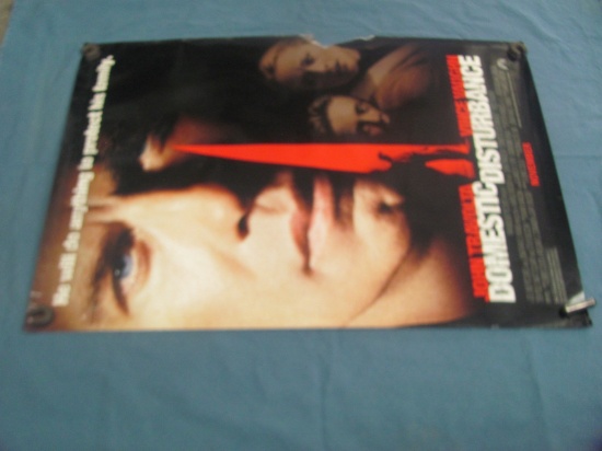 2001 Domestic Disturbance Movie Poster – Two Sided – 27” x 40” - Damaged