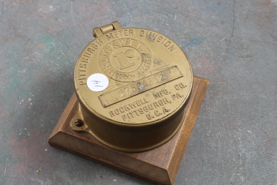 Vintage Brass Pittsburgh Meter Division Water Meter Rockwell Mfg. Co.Steampunk