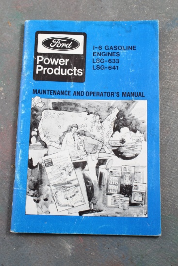1978 Ford Power Products 1-6 Gasoline Engines Maintenance and Operator Manual