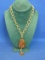 Interesting Fashion Necklace from David Aubry – 18” long w 3 1/2” drop – New w Tag