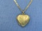 Sterling Silver Heart Shaped Locket & 20” Sterling Chain – Locket is 3/4” - Weight is 8.2 grams