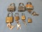 Lot of Padlocks & Keys – 7 Locks(4 w/ keys) – Master, Excel, Beta, America, Guard Security – As show