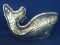 Vintage Aluminum Fish shaped Mold – 12” L x appx 11” Tall  – Has a hanger to display it on the wall