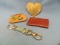 Heart Shaped Belt Buckle (Silver Plate) – Keychains – Coin Purse – Some Wear