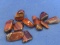 10 Polished Tiger Eye Pebbles – Red  Not Golden – Each appx 1” L