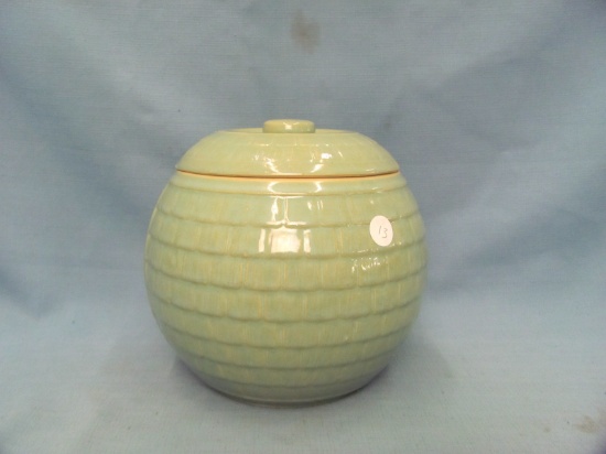 McCoy Pastel Green Honeycomb Cookie Jar – No Markings – 8” T – Tiny Chips