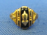 1950 Rochester HS Class Ring – 10 Kt Gold – Size 6.25 – Plummer Building on side – 4.1 grams